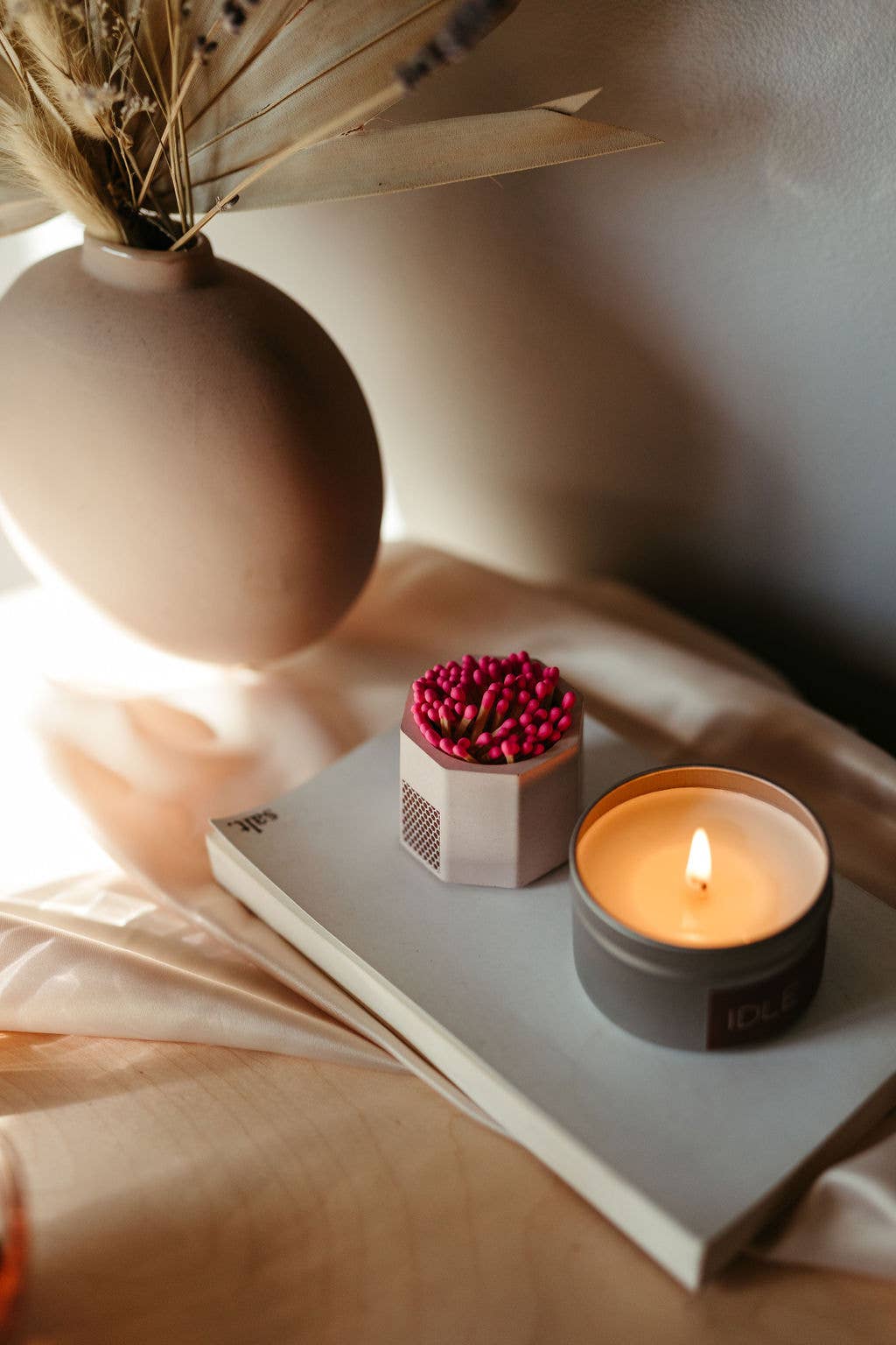 Pink Match Holder