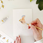 Backyard birds paintable notecards