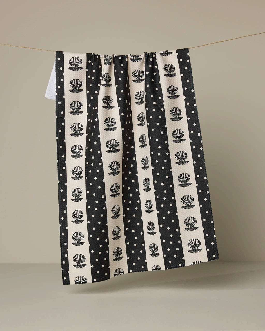 Disco Pearls Stripe Tea Towel