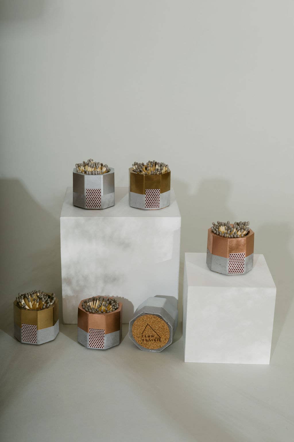 Painted Silver Match Holder