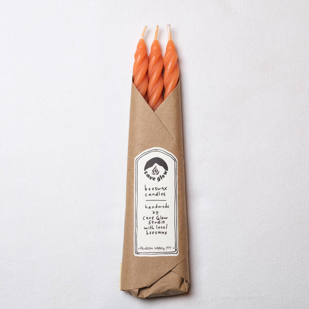 Rust Beeswax Tapers