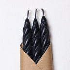 Black Beeswax Tapers