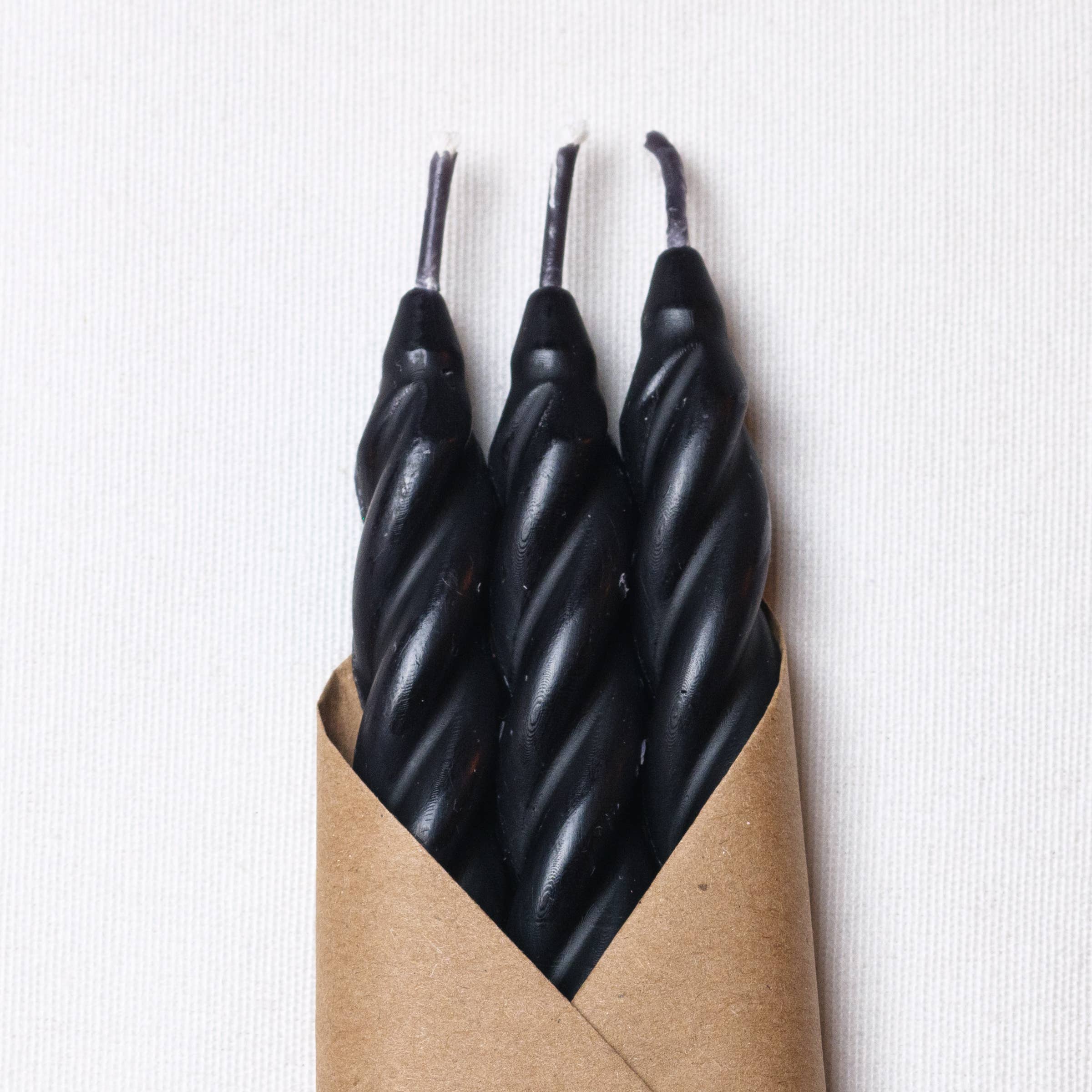 Black Beeswax Tapers