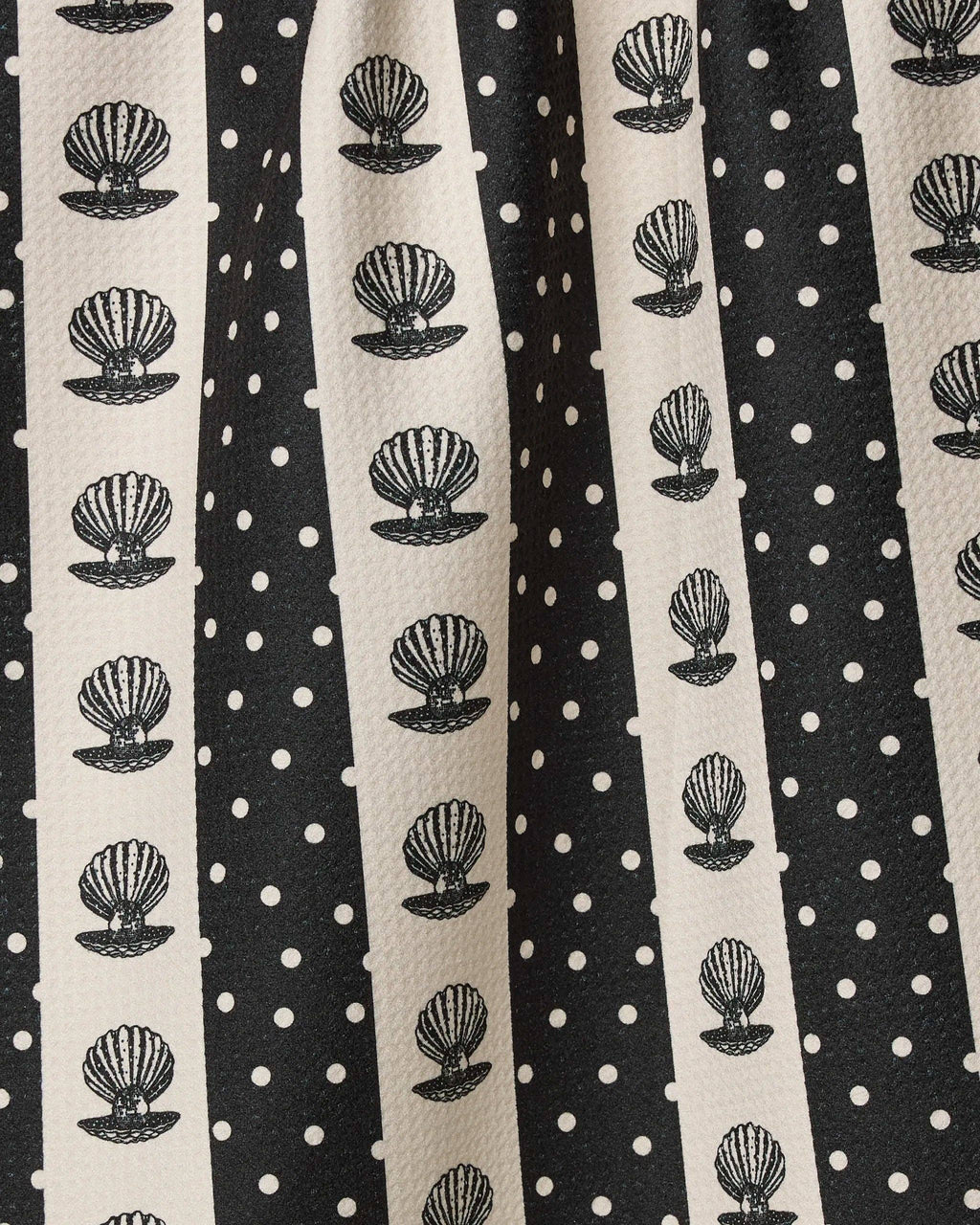 Disco Pearls Stripe Tea Towel