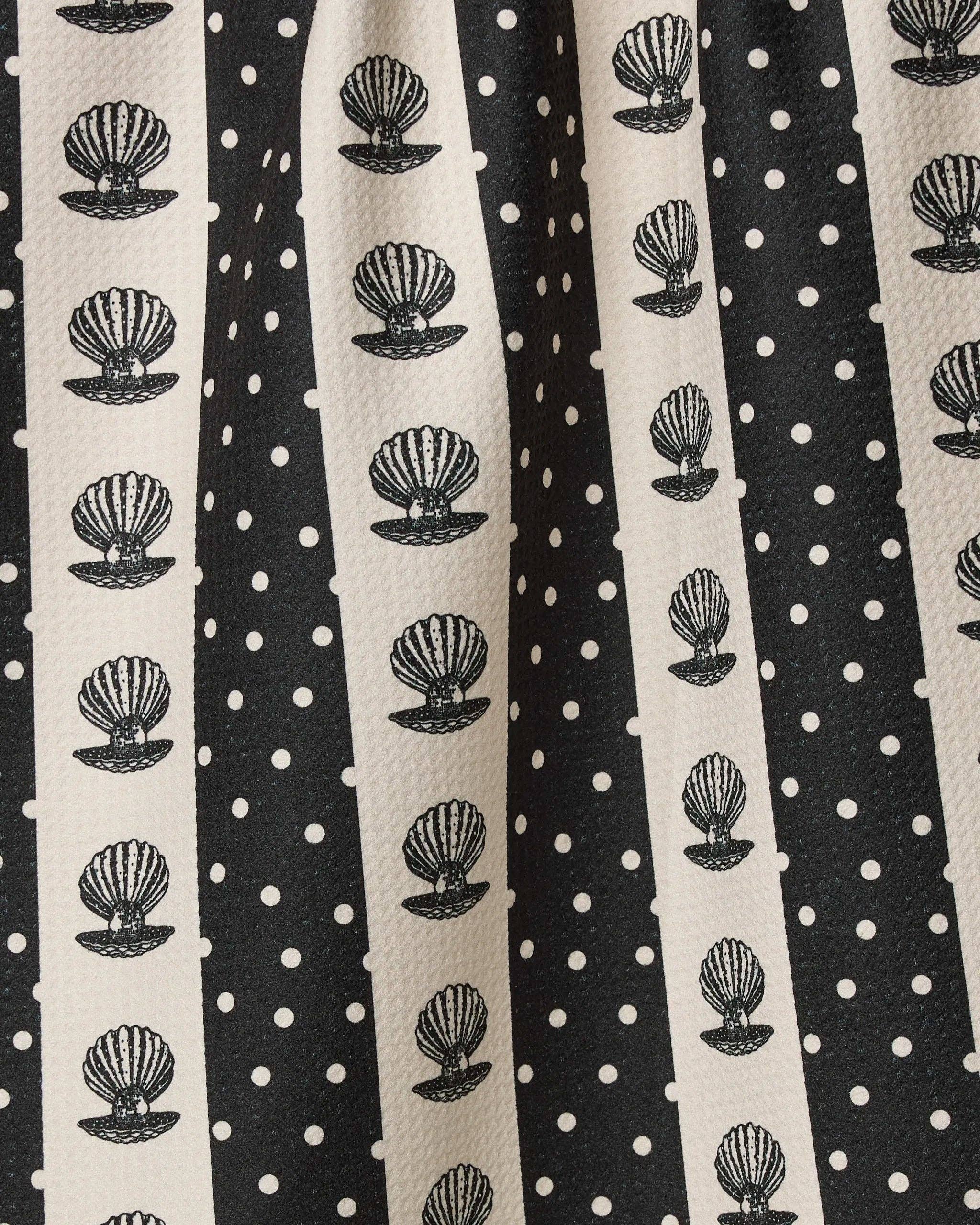 Disco Pearls Stripe Tea Towel