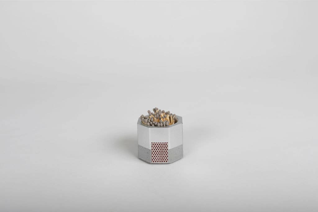 Painted Silver Match Holder