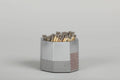 Painted Silver Match Holder