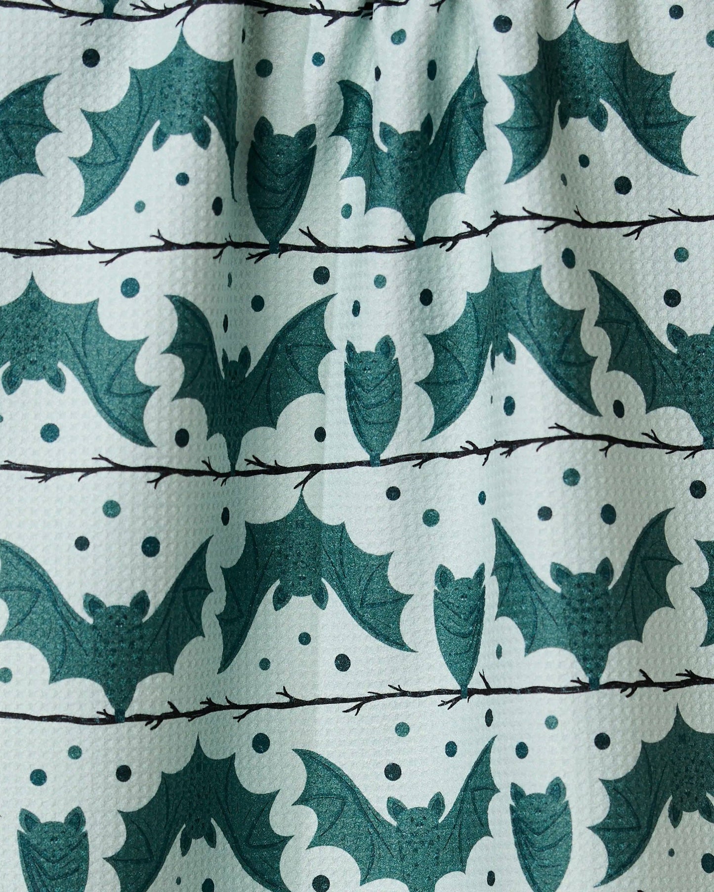 Bats Stripes and Dots Tea Towel