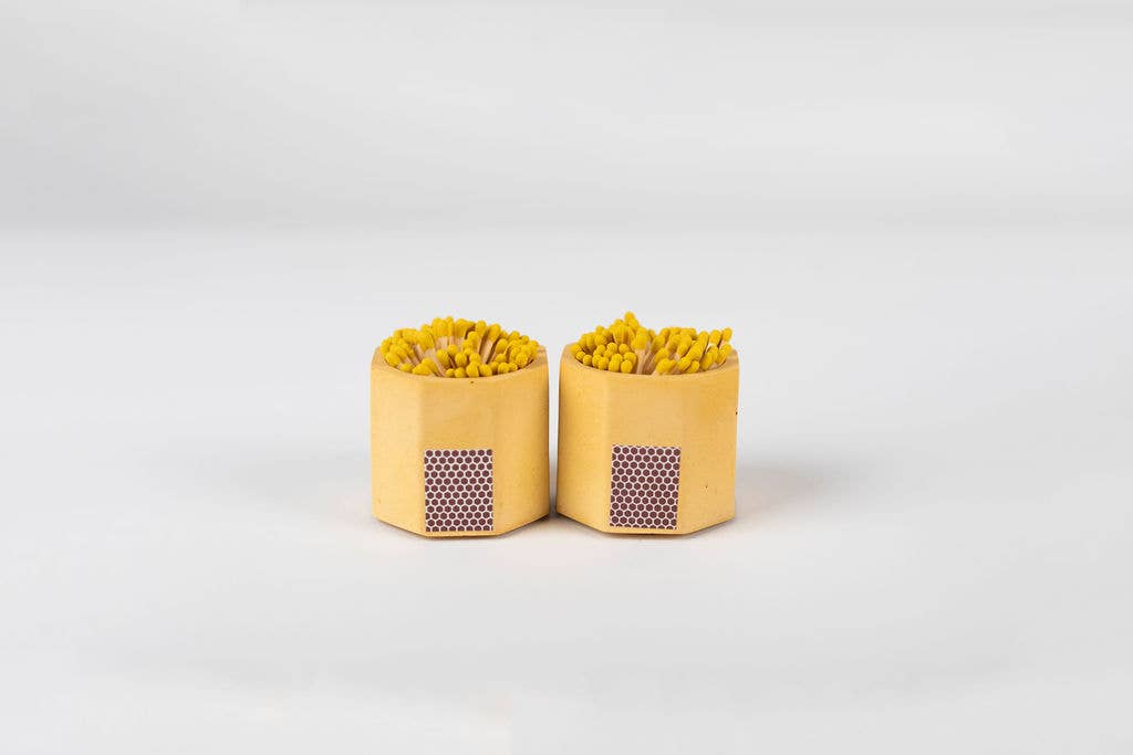 Yellow Match Holder