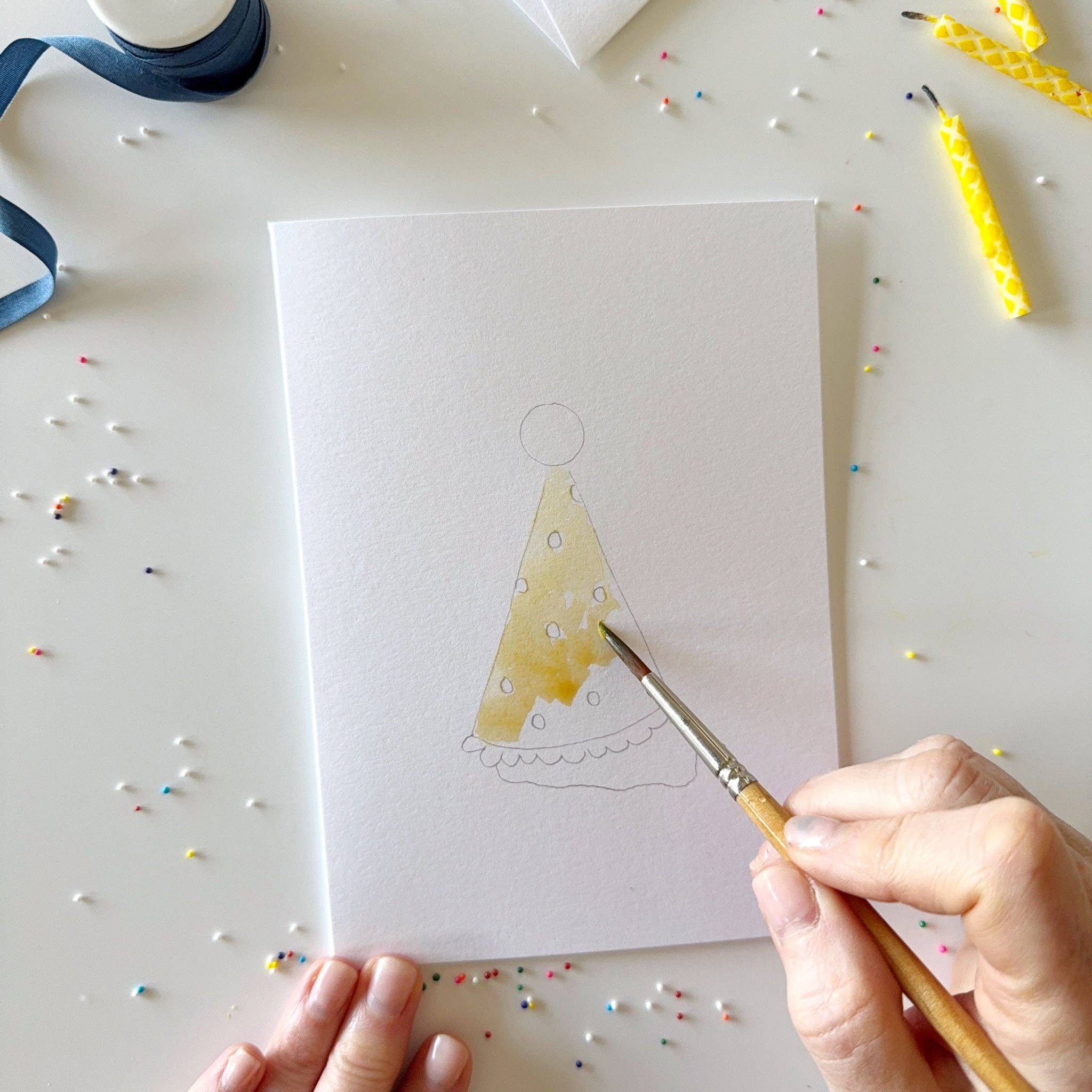 Celebrate paintable notecards
