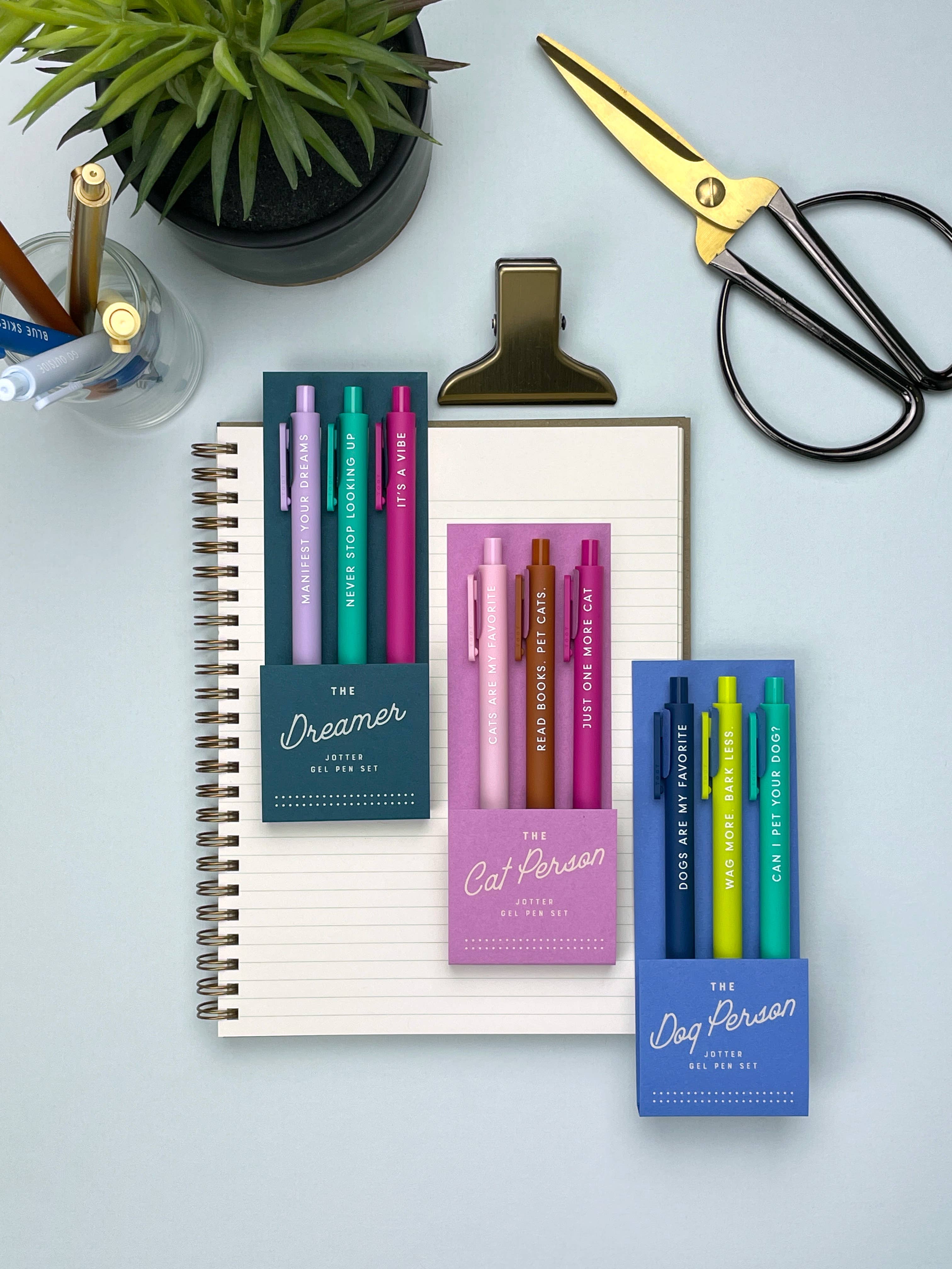 The Cat Person Jotter Gel Pen: Set of 3