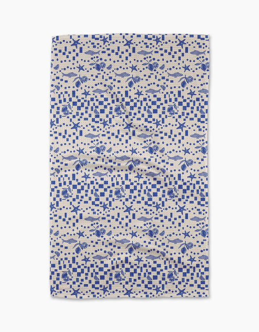 Santorini Tile Tea Towel