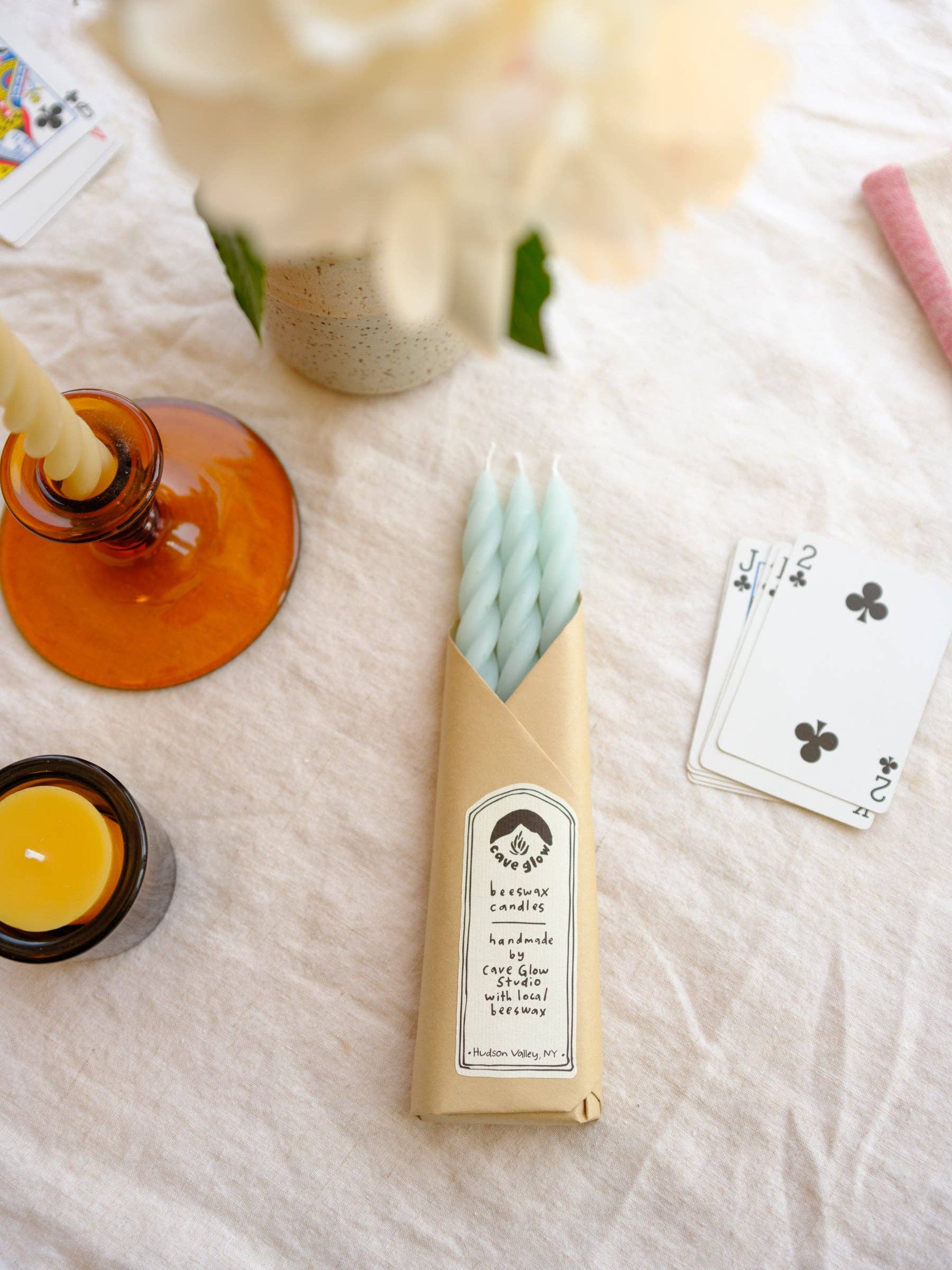 Sky Beeswax Tapers