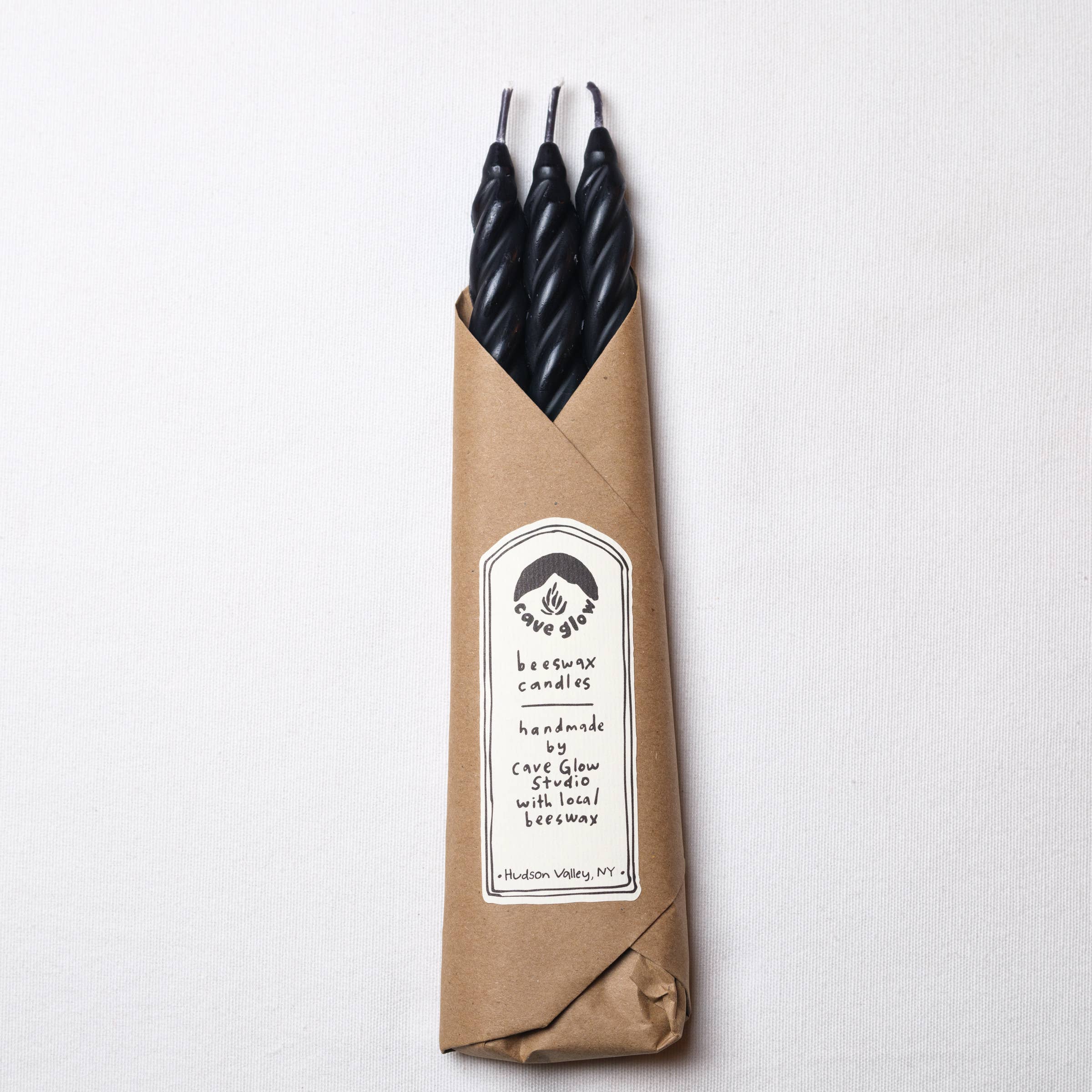 Black Beeswax Tapers